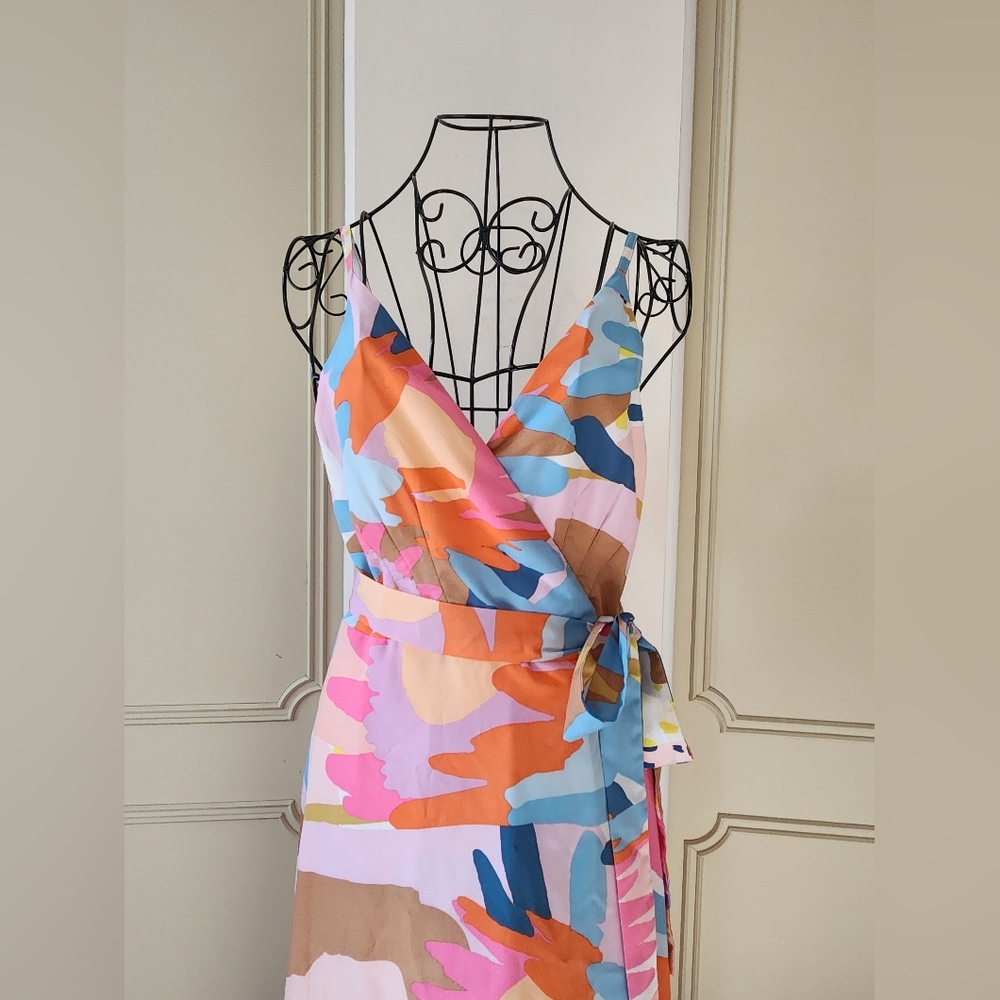 AQUA Exclusive To Bloomingdales Colorful Floral Wrap Dress - Picture 6 of 16
